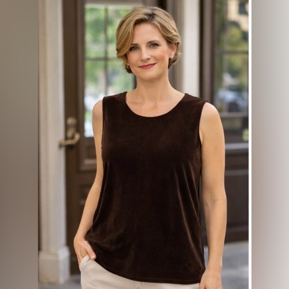Easy Spirit Dark Brown Tank Top